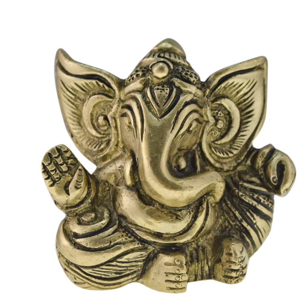 Small Brass Ganesh Delicate Stunning 