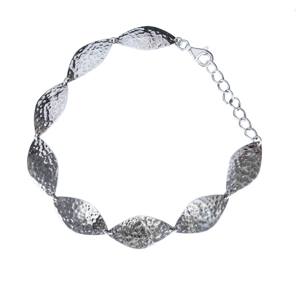 Ambrose silver hammered bracelet affordable