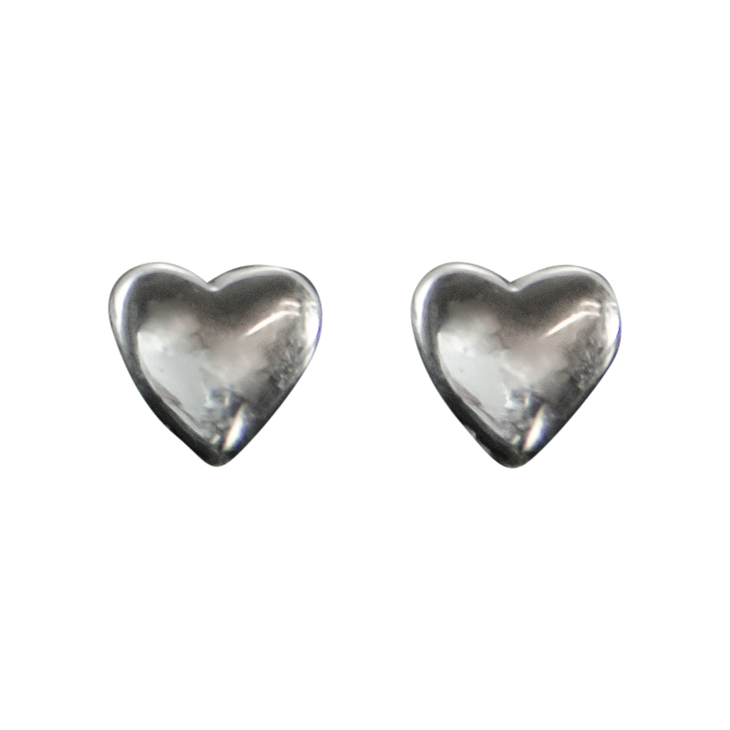 Heart Sterling SIlver Stud Cute Simple Polished Post