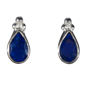 Lapis Silver Stunning fashion affordable Post Earring Drop Cute Droplet color fashion statement piece 