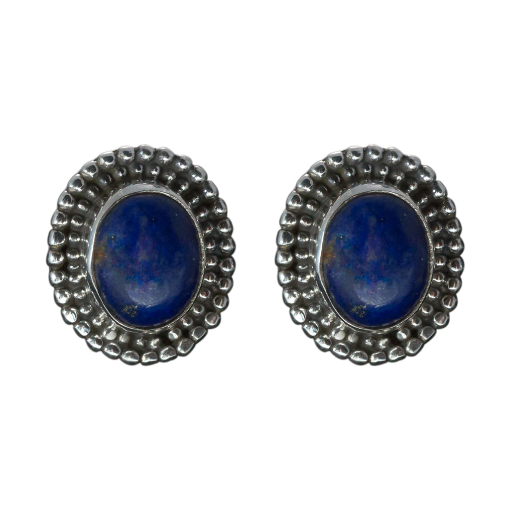 lapis oval post earring affordable 