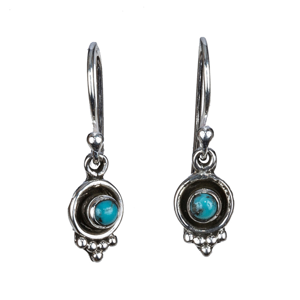 Turquoise dangle silver earring affordable