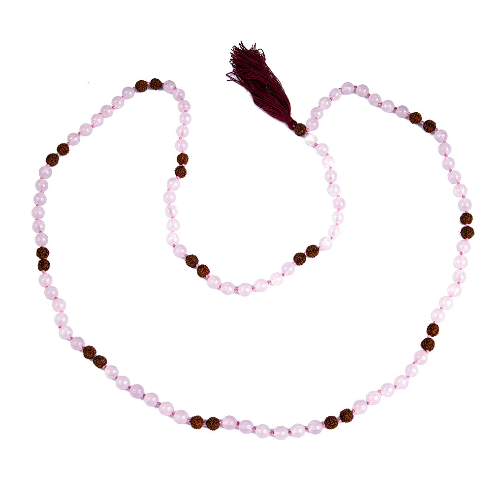 Yoga Lifestyle Jewelry Beads Mala Yogi Affordable Pink maroon rose quartz