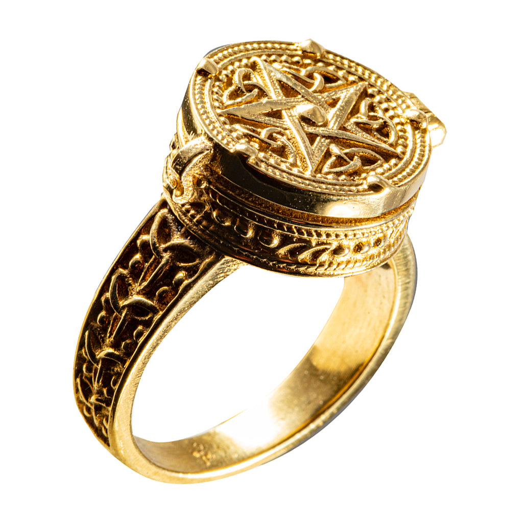 Pentagram Brass Poison Ring