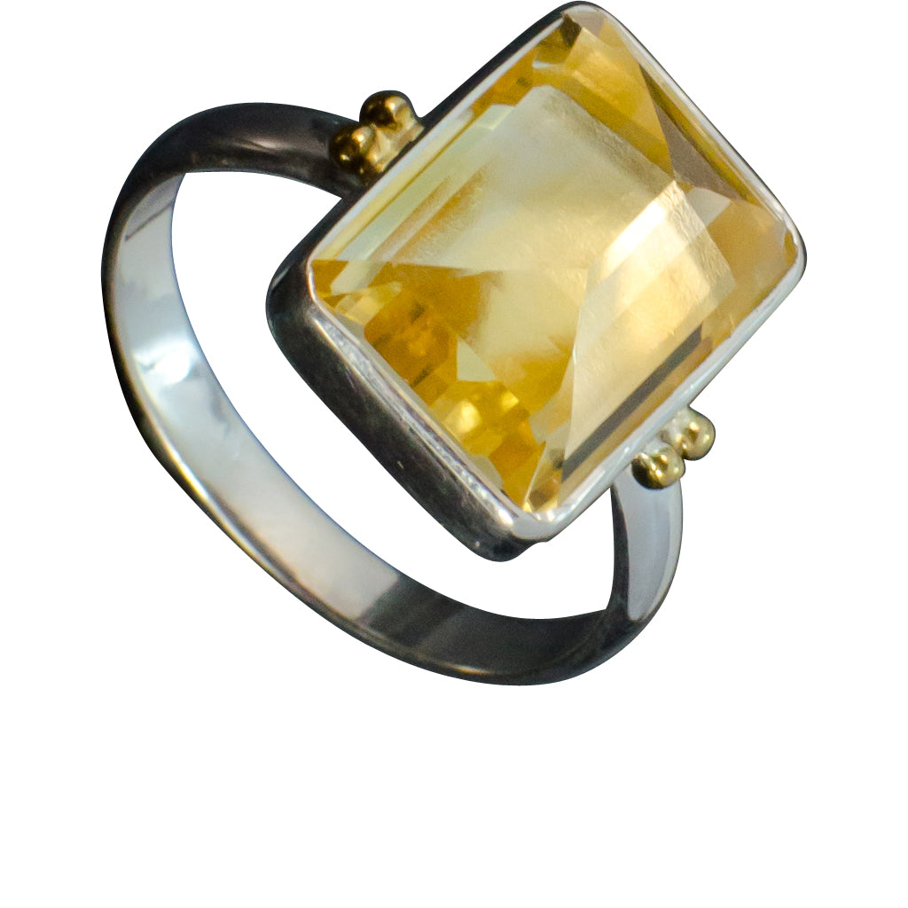 Citrine Silver Vermeil Beautiful Cinderella Gold Yellow Affordable Ring