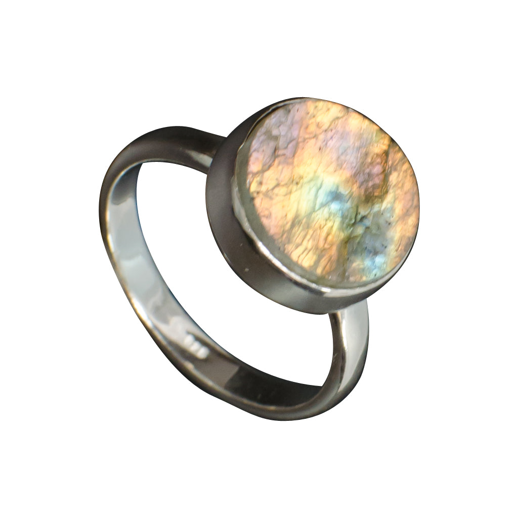 Silver Rough Labradorite Ring Moon Affordable Boho Stylish Cute 