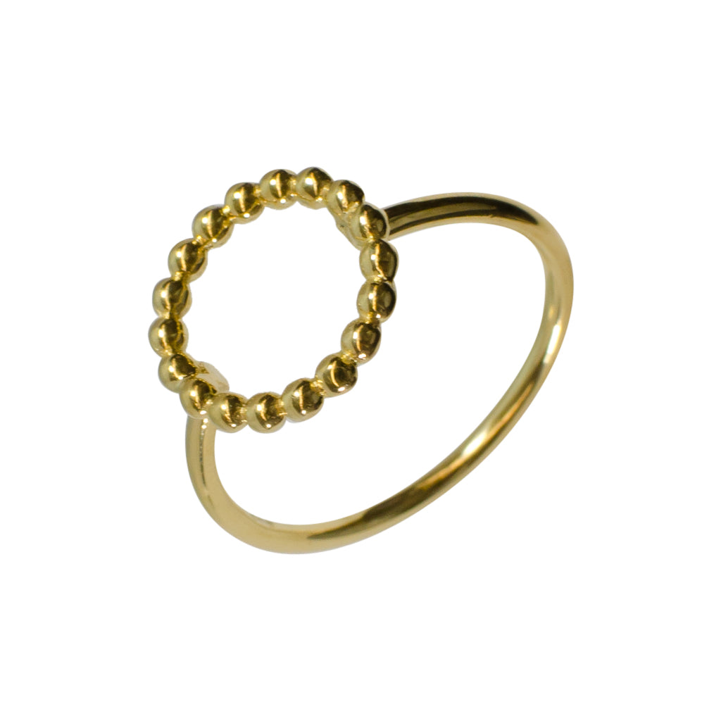  Simple Circle silver dotted ring gold vermeil delicate dainty stackable 