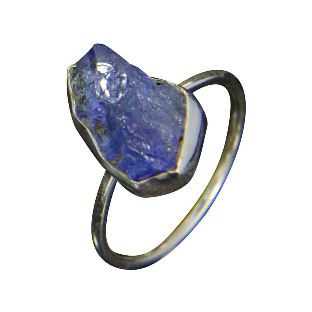 Tanzanite Blue ring Silver Trendy Affordable Boho 