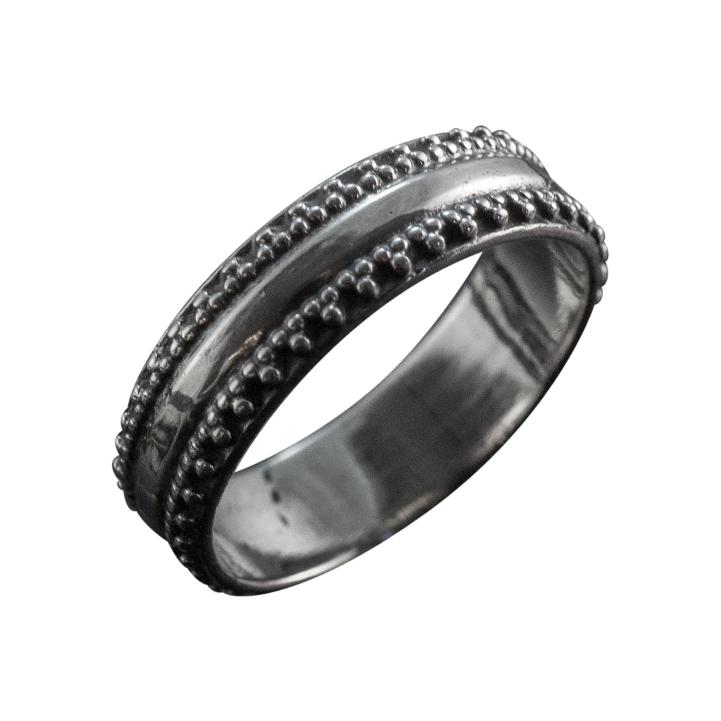 Silver Ring Band Oxidized Affordable Trendy Stackable Boho 