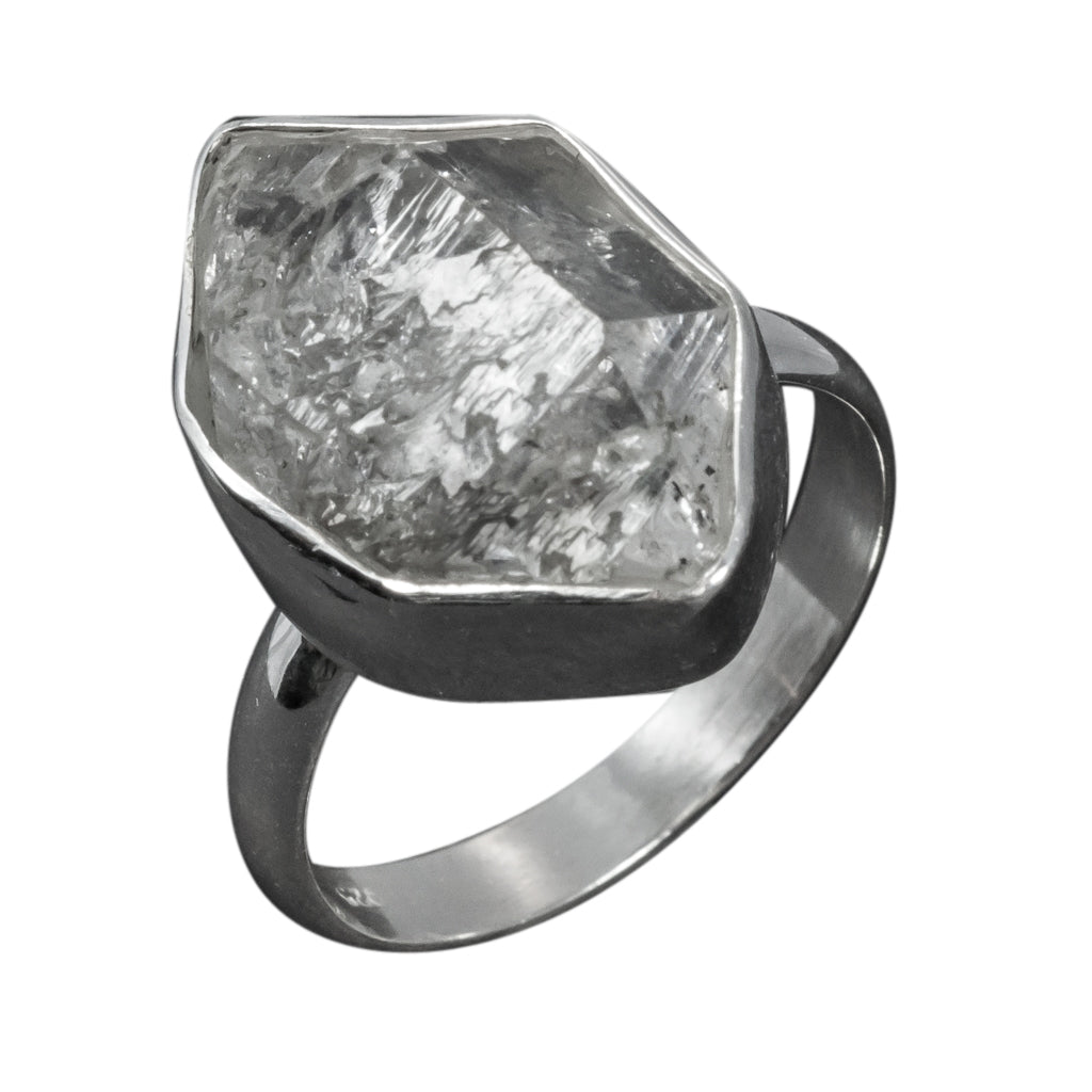 rock quartz herkimer ring stone boho style affordable ring