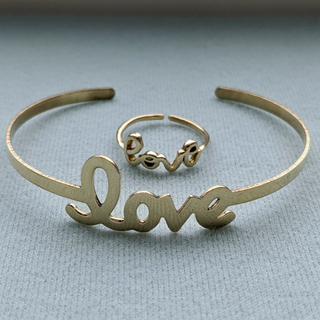 Love Brass Bracelet