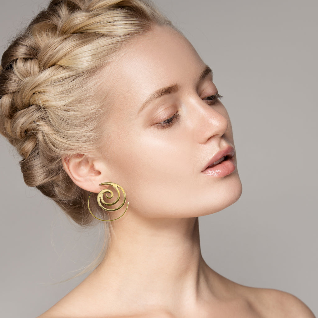 brass earring, hoop earring, online jewelry, earrings